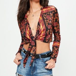 Tie Front Crop Top